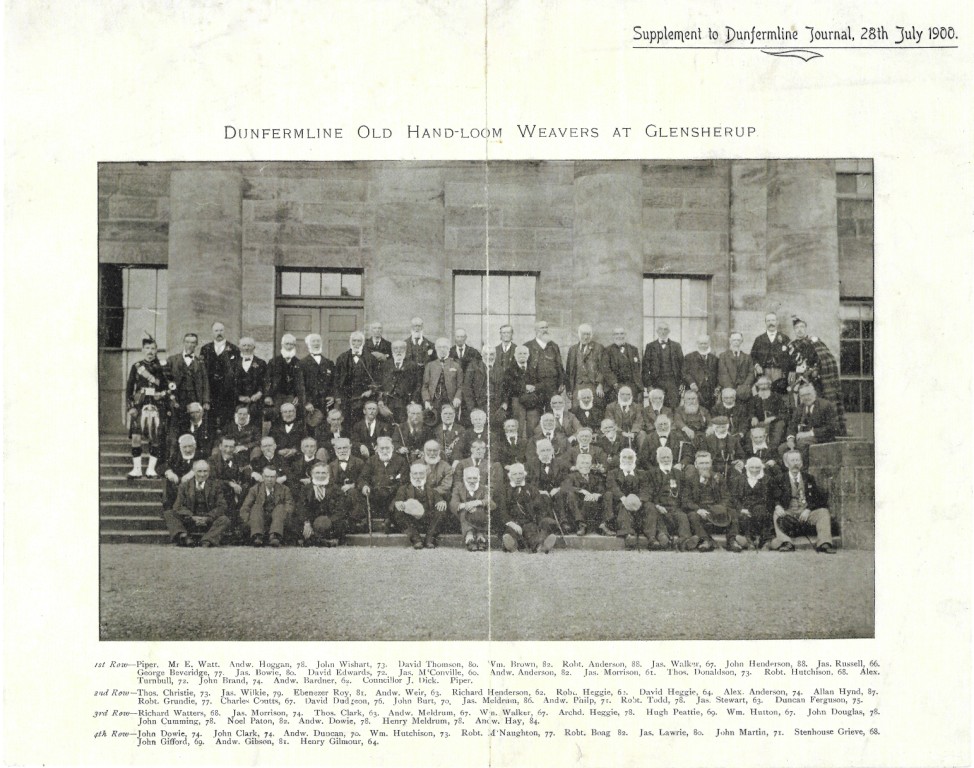 Group photo of the Auld Weavers in 1900.