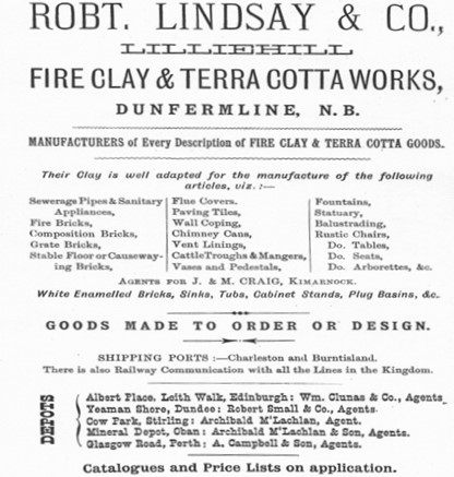 Example of a Lilliehill Advert from around 1880