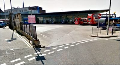Photo of the Dunfermline Bus Station – the exit into North Chapel Street