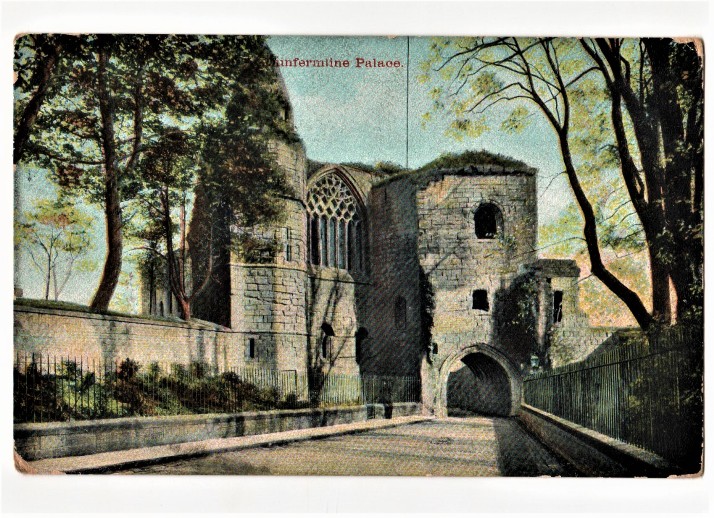 Dunfermline Palace photographed in 1880, is a scene George would have been familiar with.