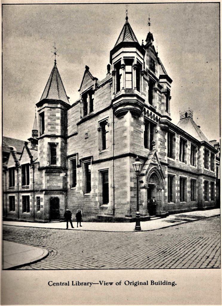 An early, c1905, view of the original Carnegie Library. Author's collection