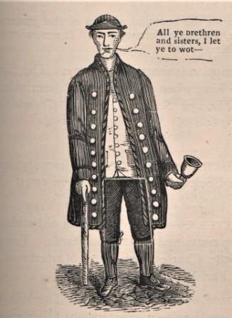 Drawing of The Dunfermline bell-man - by J. Burlans, Dunfermline,1789
