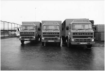 Photo of the Strathmore Springs premises and vehicles.