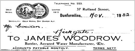 James Woodrow letterhead from 1932