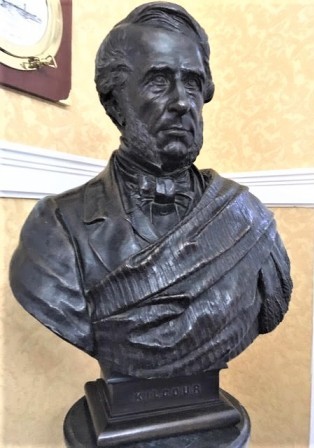 Bust of Alexander Kilgour, former Town Clerk, in City Chambers, Dunfermline, by Amelia Hill. Photographed by Robin Rodger