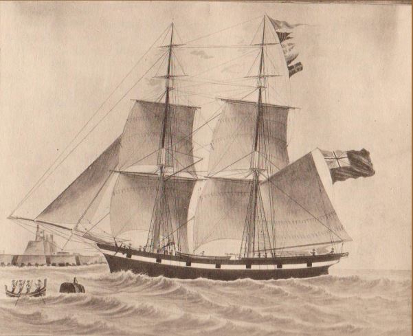 Brig ‘Jessie Thoms’ of Limekilns (Captain John
Monro) Entering The Harbour of Malta, 1854