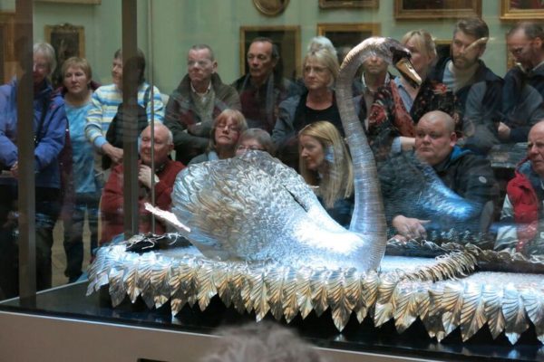 Photo of the 18th C silver swan