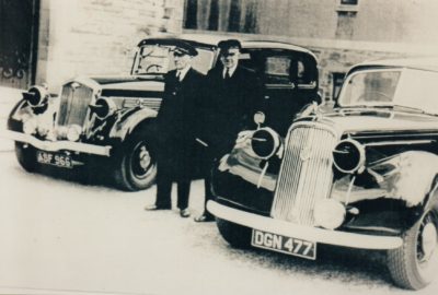 Photo C. 1940 – Goodall’s War-Time Limousines with Chauffeurs Willie Leslie & Jimmy McPherson