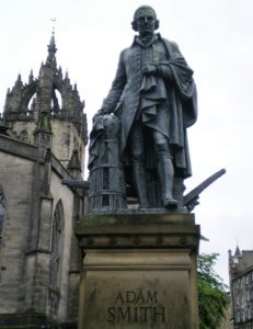 Statue of Adam Smith in Edinburgh's Royal Mile