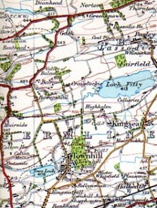 Lassodie on the Ordnance Survey map of 1923