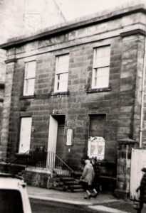 Photo of the front of the Masonic Lodge before its demolition to make way for goods entrance to the Kingsgate