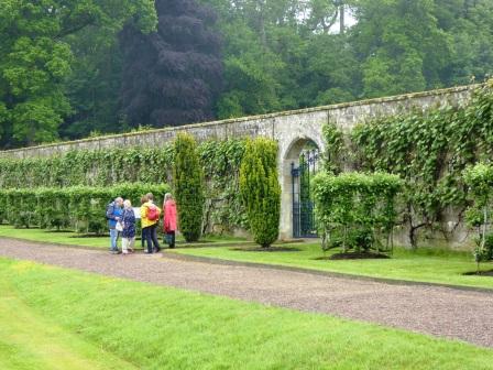 Photo of DHS members visiting the Walled Garden at Floors Castle