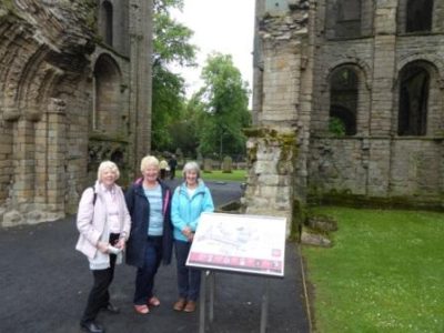 Photo of DHS members visiting Kelso Abbey