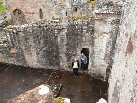 Photo of DHS members from the top of the Abbey walls
