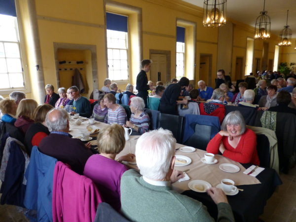 Coffee and shortbread in the Stables Tearoom