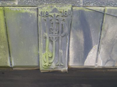 The keystone of the arch in Campbell Street