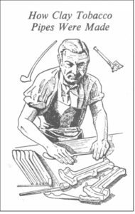 Sketch of a clay-pipe maker at work