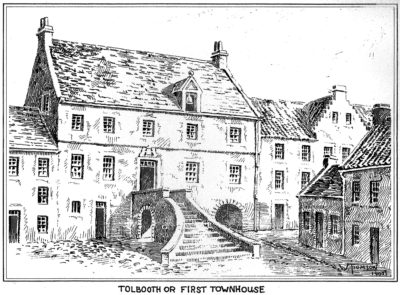 Drawing of the Tolbooth or First Townhouse